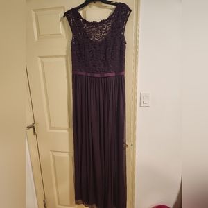 David's Bridal Purple Maxi Bridesmaid's Dress. Size 10